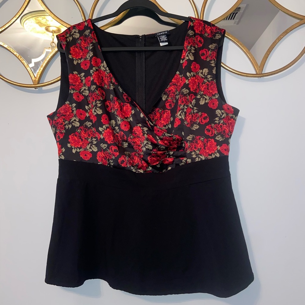 Torrid Peplum floral top